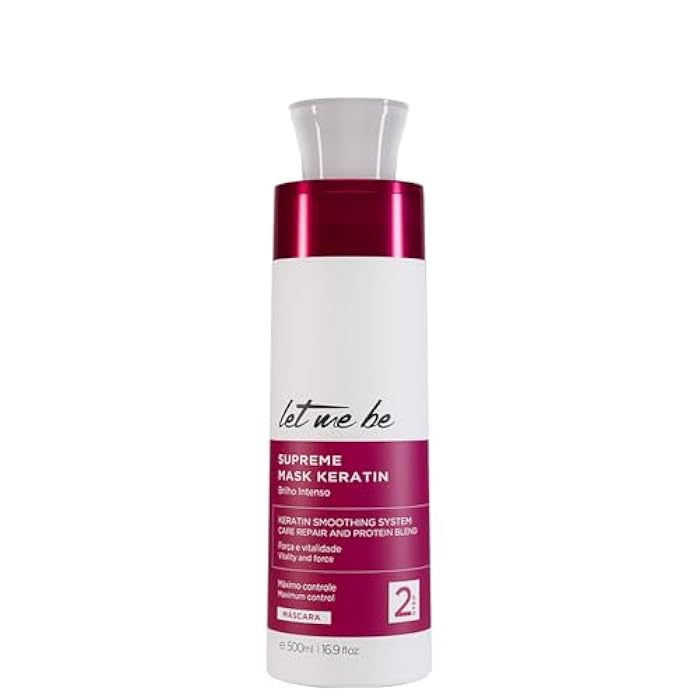 Let Me Be Supreme Mask Keratin Kit – Deep Cleansing Shampoo + Keratin Smoothing System – For Smoother, Shinier, More Manageable Hair – 2x500ml / 17.6 fl.oz. - Image 3