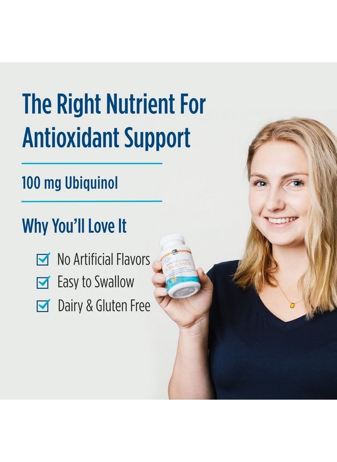 NORDIC NATURALS Nordic Coq10 Ubiquinol 60 Mini Soft Gels 100 Mg Coenzyme Q10 (Coq10) Ubiquinol Heart & Brain Health Cellular Energy Production Antioxidant Support Nongmo 60 Servings  - Image 5