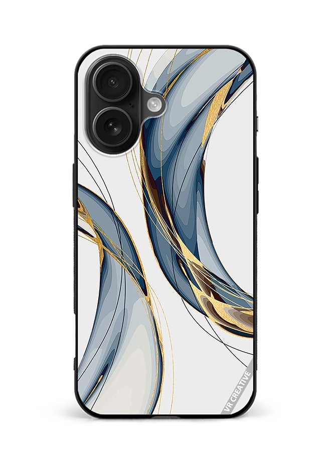 Protective Case Cover For Apple iPhone 16 Plus Digital Art Layers Design Multicolour