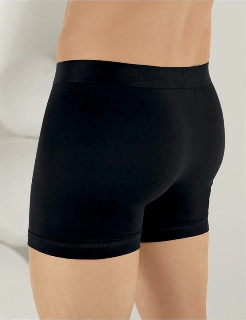 Arma Yıldız Black Lycra Men's Plain Boxer Cotton
