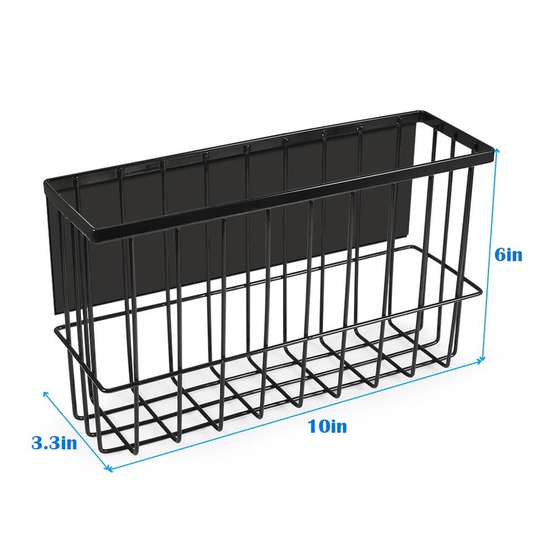 Picowe Large Dryer Ball Organizer Magnetic Storage Bin, Magnetic Basket Dryer Ball Holder for Laundry Room Organization and Storage to Hold 6 Dryer Balls, Without Balls ( Black, L ) - Image 2