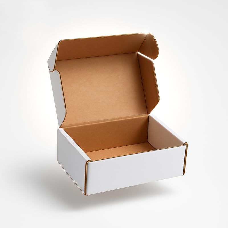 PackGenie 3 Ply White Flap Corrugated Packaging Box, Size- 4.5X3X1 Inch, Paper Cardboard for Secure Shipping | Durable & Eco-Friendly Packaging Inches Pack of 10 - Image 1