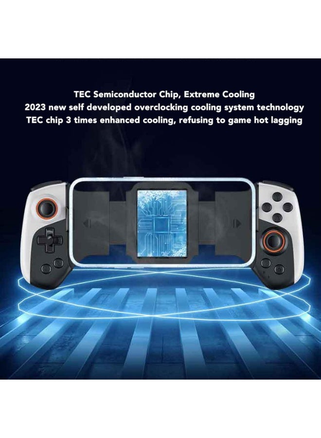 BlueFire Telescopic Wireless Gamepad Controller with Cooling Fan for Android iOS Switch PC White Black - Image 2