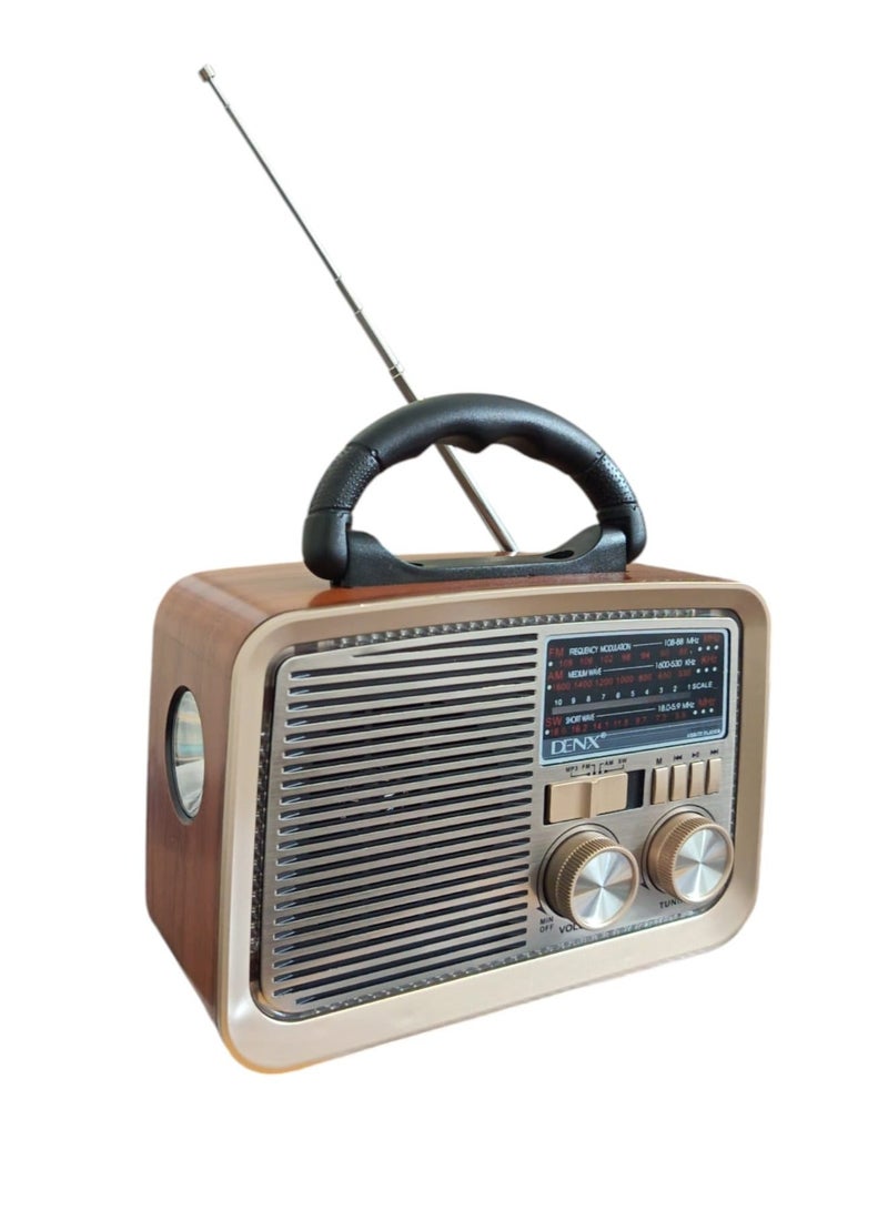 Denx Classic Portable Radio With Bluetooth Speaker DX2427 Brand - Image 1