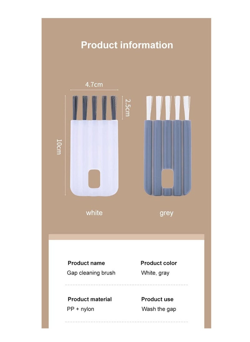 Cool Baby COOLBABY Multi-function Cup Lid Cleaning Brush Household Groove Crack Cleaner Soft Handle (Gray) - Image 2