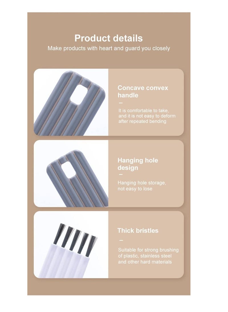 Cool Baby COOLBABY Multi-function Cup Lid Cleaning Brush Household Groove Crack Cleaner Soft Handle (Gray) - Image 3