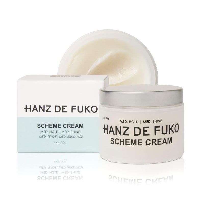 Hanz de Fuko Scheme Cream – Premium Men's Hair Styling Cream with Medium Hold & High Shine Finish, 2 oz. - Image 1