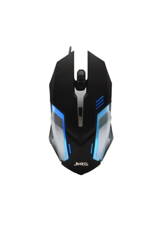 JeDEL GM910 Colorful Lighting LED Wired Optical Gaming Mouse - Image 1