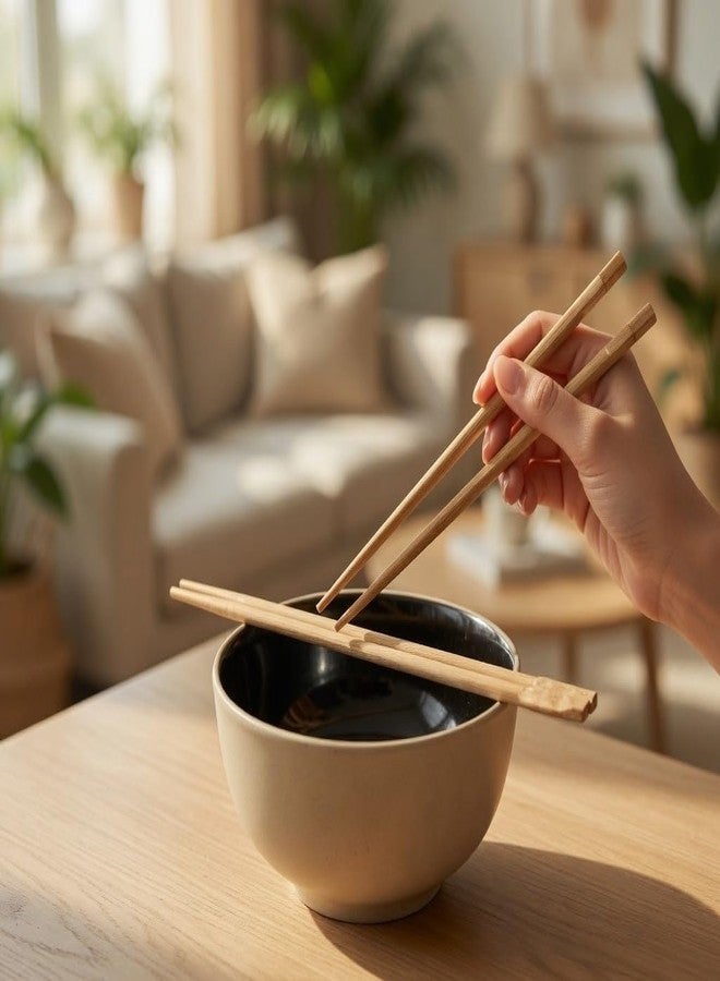 corepac 5-Pair Wooden Chopsticks Set | Reusable Joint Design, Durable | Eco-Friendly Dining Sticks for Everyday Use - Image 4