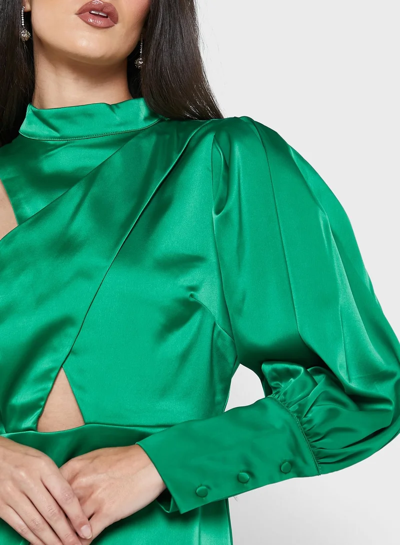 Chi-Chi London One Shoulder Cut Out Detail Dress