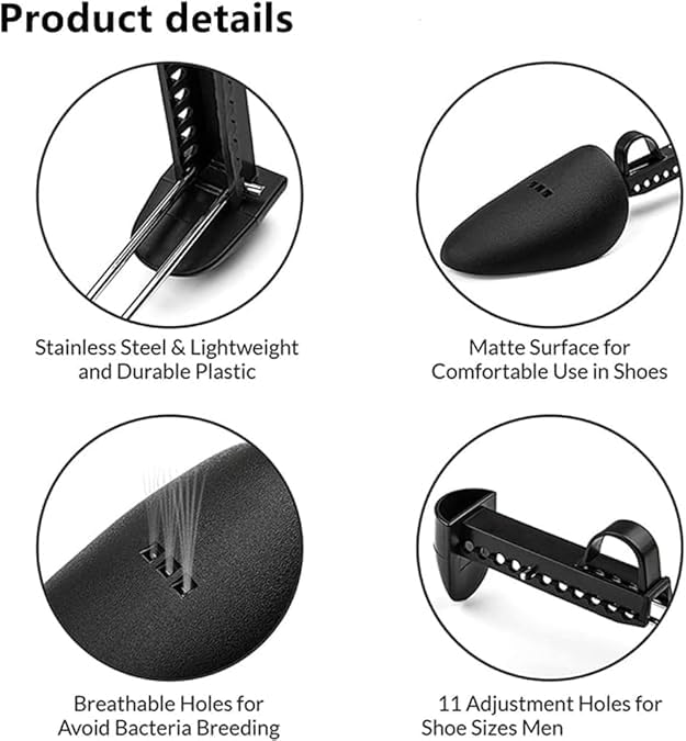 SHOESHINE plastic Shoe Trees (1 Pair) Shoe Shaper Shoe Stretcher Support - Image 3