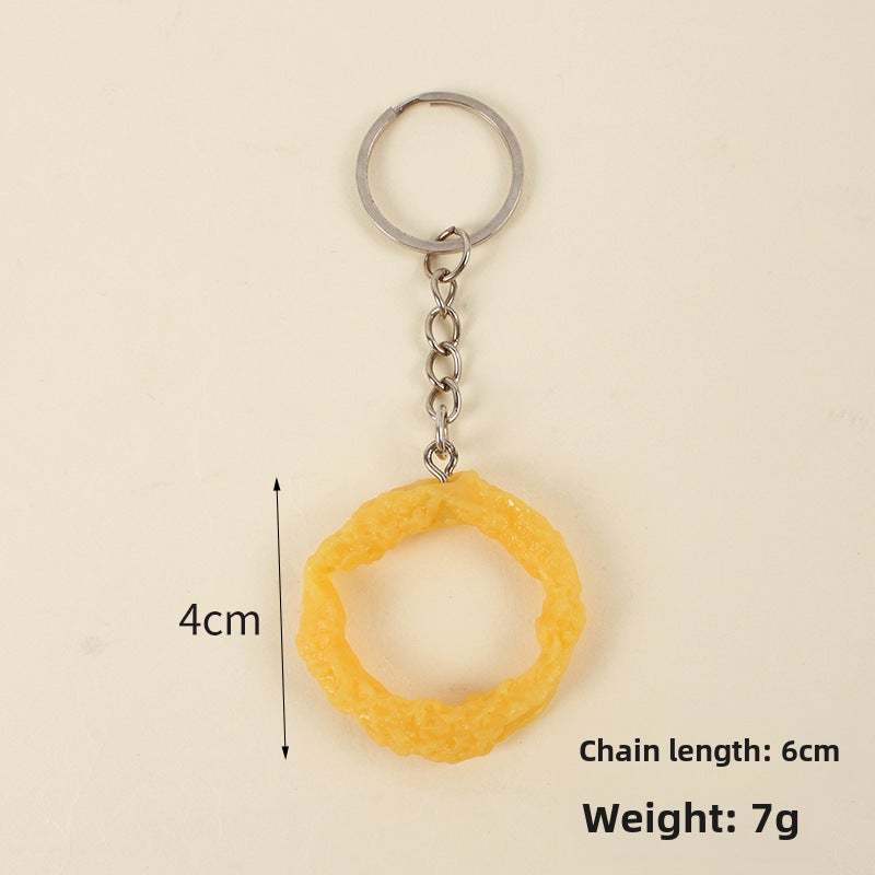 Lifelike Squid Rings Food Toy KeychainSquid ring-key ring Squid ring-key ring