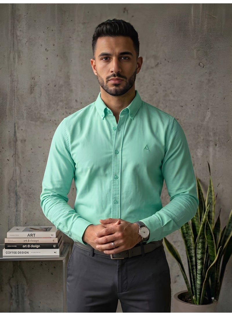 Hikes Men’s Premium Cotton Shirt – Soft Breathable Fabric, Classic Slim Fit Casual & Formal Wear - Image 1