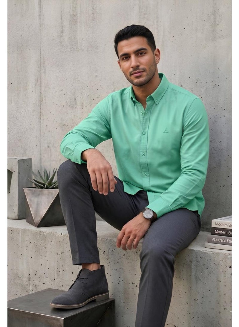 Hikes Men’s Premium Cotton Shirt – Soft Breathable Fabric, Classic Slim Fit Casual & Formal Wear - Image 4