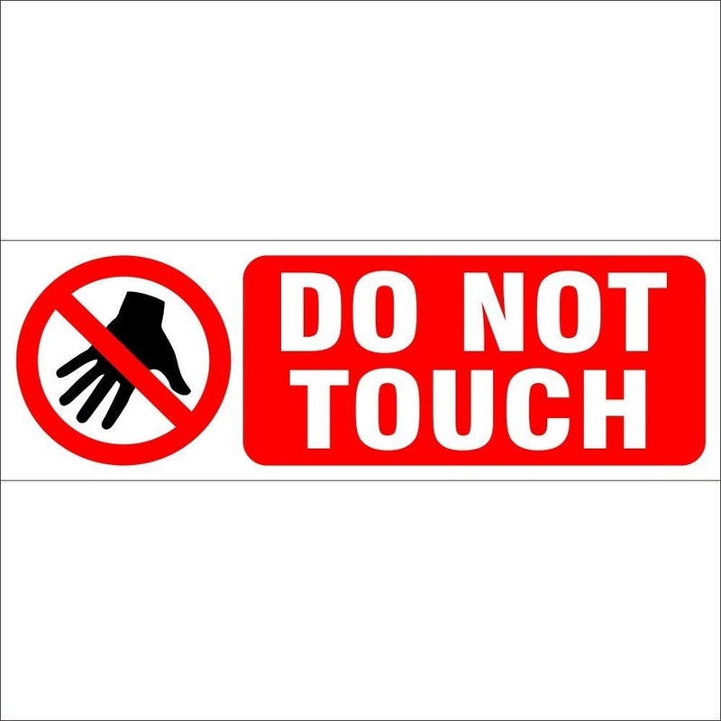 KREEPO Do Not Touch Sign Board Sticker (Pack of 2) - Image 5