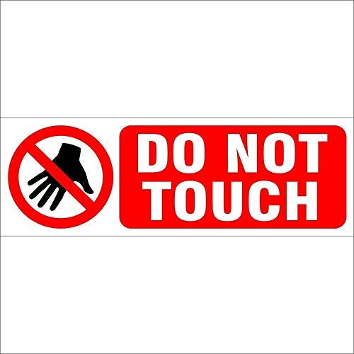 KREEPO Do Not Touch Sign Board Sticker (Pack of 2) - Image 1