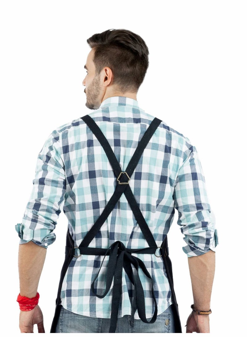 Y&D Tool Apron Canvas Heavy Duty Work with Pockets, for Men, Women, Pro Mechanic, Welding, Woodwork, Blacksmith  - Image 2