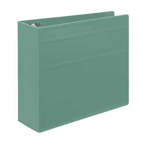 Carstens 4-Inch Heavy Duty 3-Ring Binder - Side Opening, Mint, Durable Plastic, Precision No-Gap Rings, Waterproof Cover, No Pockets, Holds 600 US Letter Sheets, BPA-Free, Made in USA (1844-3R) - Image 1