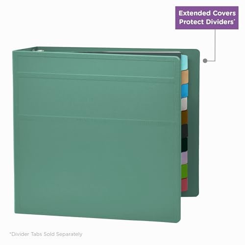 Carstens 4-Inch Heavy Duty 3-Ring Binder - Side Opening, Mint, Durable Plastic, Precision No-Gap Rings, Waterproof Cover, No Pockets, Holds 600 US Letter Sheets, BPA-Free, Made in USA (1844-3R) - Image 5
