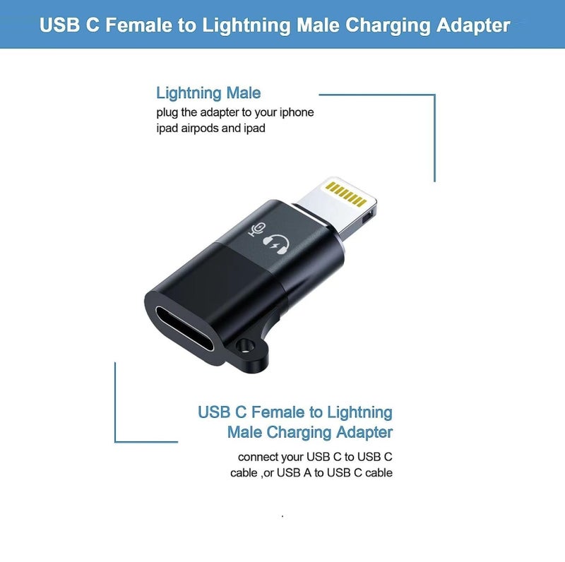 DesofIcon Lightning Male to USB C Female Headphones Adapter,2Pack [Apple MFi Certified] USB Type C Aux Audio Adapter Connector Dongle for iPhone 14/13/12/11/8/7/Plus/Pro Max/6/5 iPad Sound Recordi No Calling - Image 2