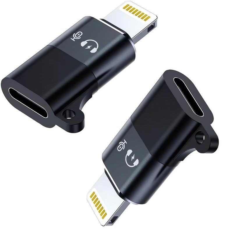 DesofIcon Lightning Male to USB C Female Headphones Adapter,2Pack [Apple MFi Certified] USB Type C Aux Audio Adapter Connector Dongle for iPhone 14/13/12/11/8/7/Plus/Pro Max/6/5 iPad Sound Recordi No Calling - Image 1