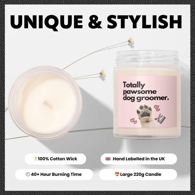 Makester Dog Groomer Gifts - Luxury Soy Wax Candle - Vanilla, Jasmine, Sugared Almond - Makester - Image 3