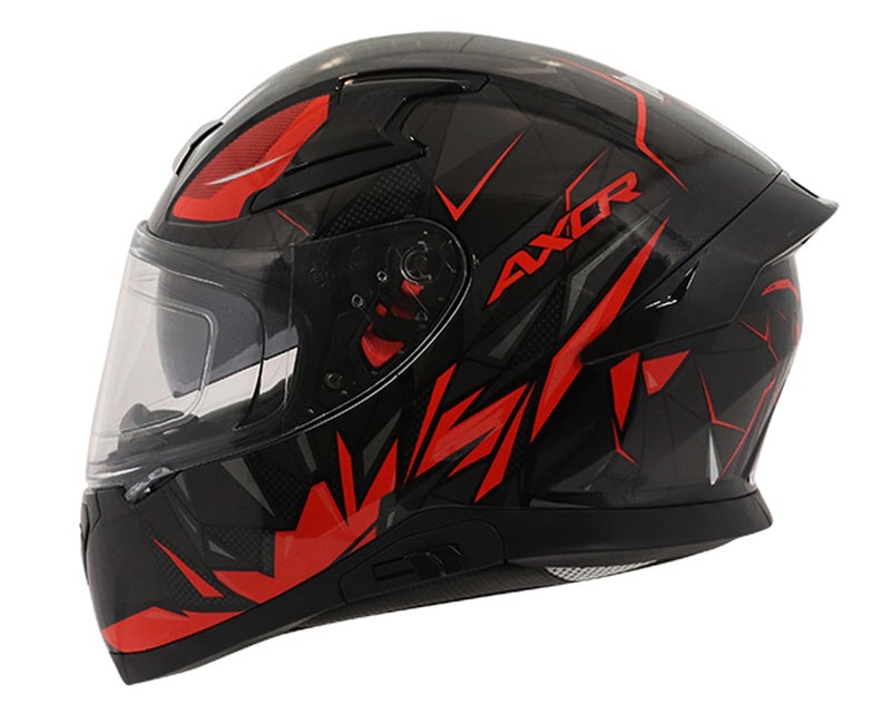 Axor Apex Hunter ISI ECE DOT Certified Full Face Dual Visor Helmet for Men and Women with Pinlock Fitted Outer Clear Visor and Inner Smoke Sun Visor Black Grey Helmet-XL - Image 1