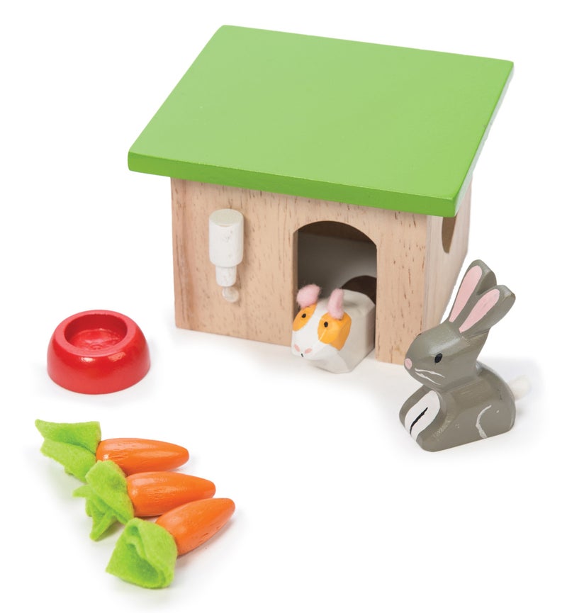 Le Toy Van - Adorable Wooden Daisylane Bunny & Guinea Accessories Play Set for Dolls Houses | Girls Dolls House Furniture Sets - Suitable for Ages 3+ (ME045) - Image 1