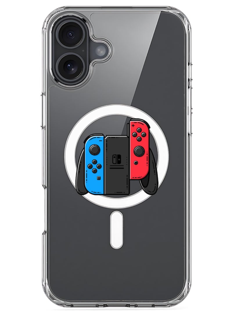 Theodor iPhone 16 Plus Magsafe Magnetic Case for iPhone Compatible with Wireless Charging, Shockproof Phone Bumper Cover - Nintendo 1 - Image 1