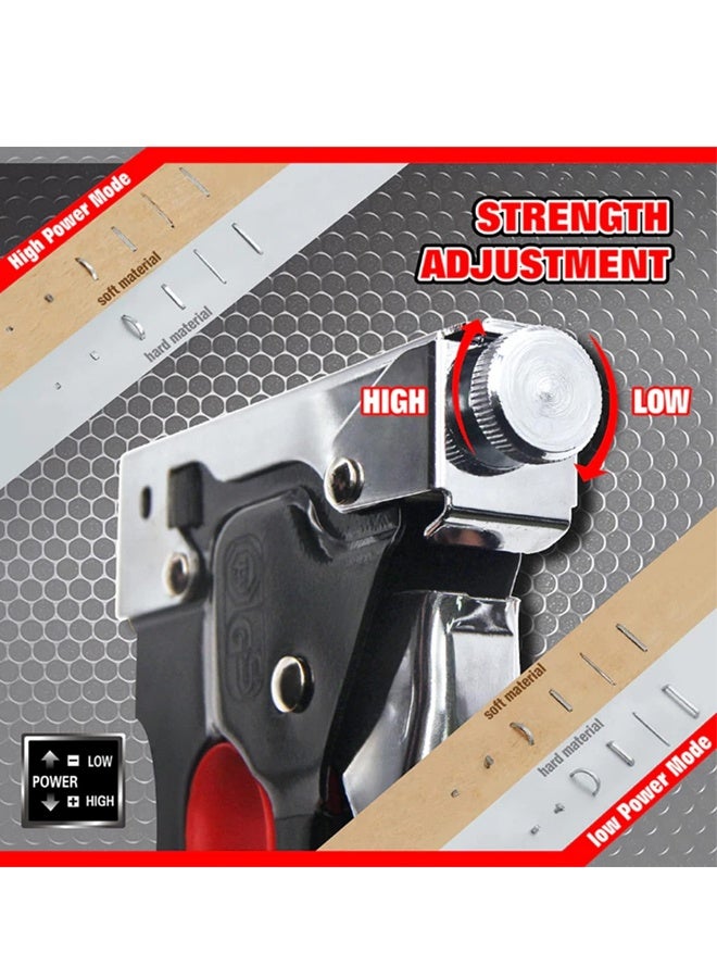 3-in-1 Staple Gun Upholstery Stapler Heavy Duty Power Crown Shooter Tacker Hand Operated Stainless Steel Nail Gun Tool for Fixing Material Carpentry Furniture Doors And Windows - Image 3