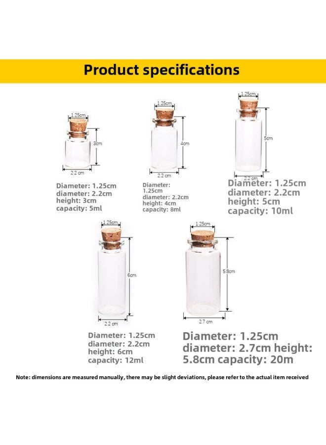 Fetal Hair Preservation Bottle Umbilical Cord Hair Deciduous Teeth Baby Souvenir Diy Glass Sealed Cork Empty Generation Manufacturers-Color:5ML  - Image 5