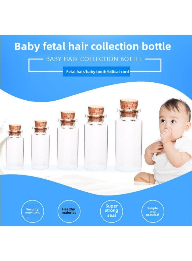 Fetal Hair Preservation Bottle Umbilical Cord Hair Deciduous Teeth Baby Souvenir Diy Glass Sealed Cork Empty Generation Manufacturers-Color:5ML  - Image 2