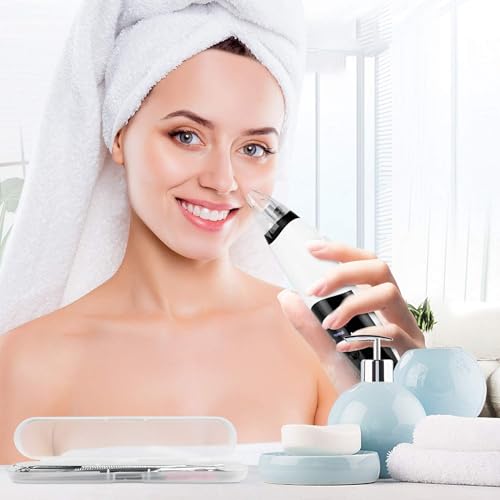 SKYLIGHT Blackhead Remover Vacuum Electric Pore Cleaner for Whitehead Removal Tool, Acne Deep Face Machine, USB Rechargeable Derma Adjustable Suction & Interchangeable Heads Facial Device Men Women - Image 4