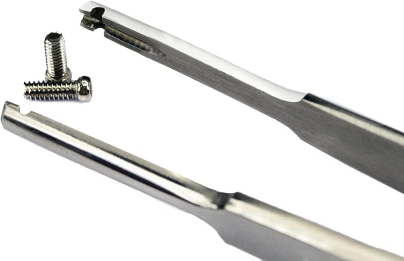 Stainless Steel Glasses Repair Kit with Screw Tweezer and Tongs for Lab Industrial Craft 2pcs - Image 5
