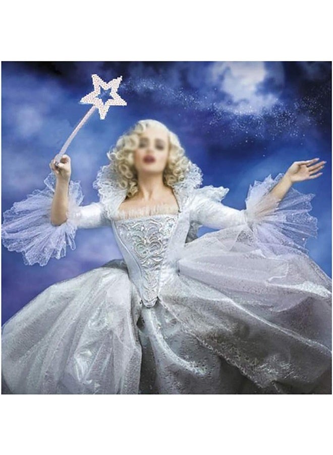 2 PCS Star Wand, 13 Inches Silver Fairy Princess Angel Wand Sticks for Girls Costume Birthday Party Wedding Cosplay-Fairy for Children Over 36 Months of Age - Image 5