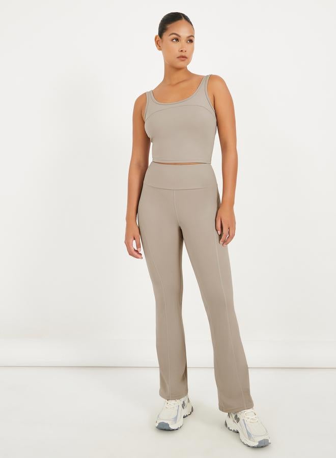 Styli Gymspire Edition - Label Broad Waist Flared Pants  - Image 1