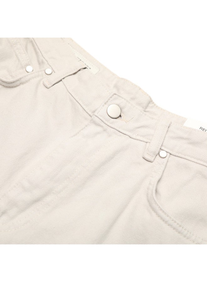 Zara men's Minimalist Solid Color Classic Casual Versatile Loose-fit Denim Pants - Image 4