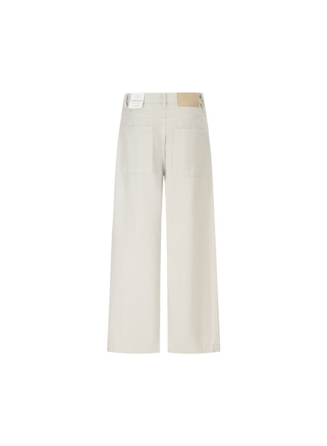 Zara men's Minimalist Solid Color Classic Casual Versatile Loose-fit Denim Pants - Image 3