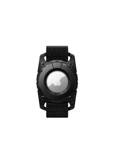AirTag Protective Shell For Apple Anti-lost Device Pet Tracker IP67 Grade Pet Dog Rope Waterproof Protective Shell-Color:Black-Applicable Model:Airtag (with Bracelet)