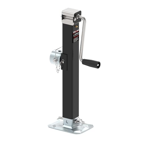 TOWKING 8000LBS Pipe Mount Tongue Jack, 15" Lift, Heavy Duty Swivel Jack with Drop Leg, Weld On Jack for RV, Boat, and Utility Trailers - Image 1