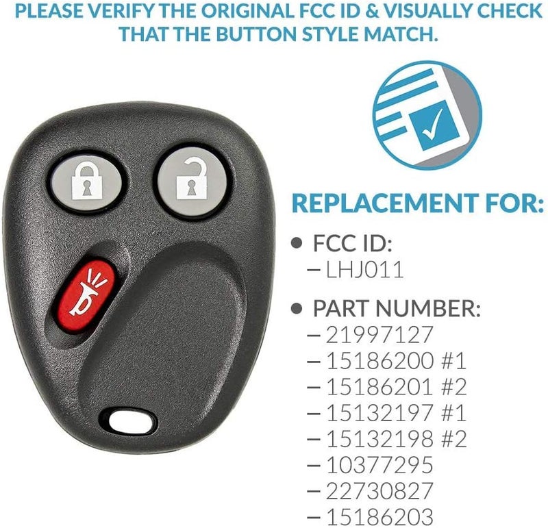 Keyless2Go Keyless Entry Car Key Replacement for Vehicles That Use 3 Button LHJ011 - Image 4