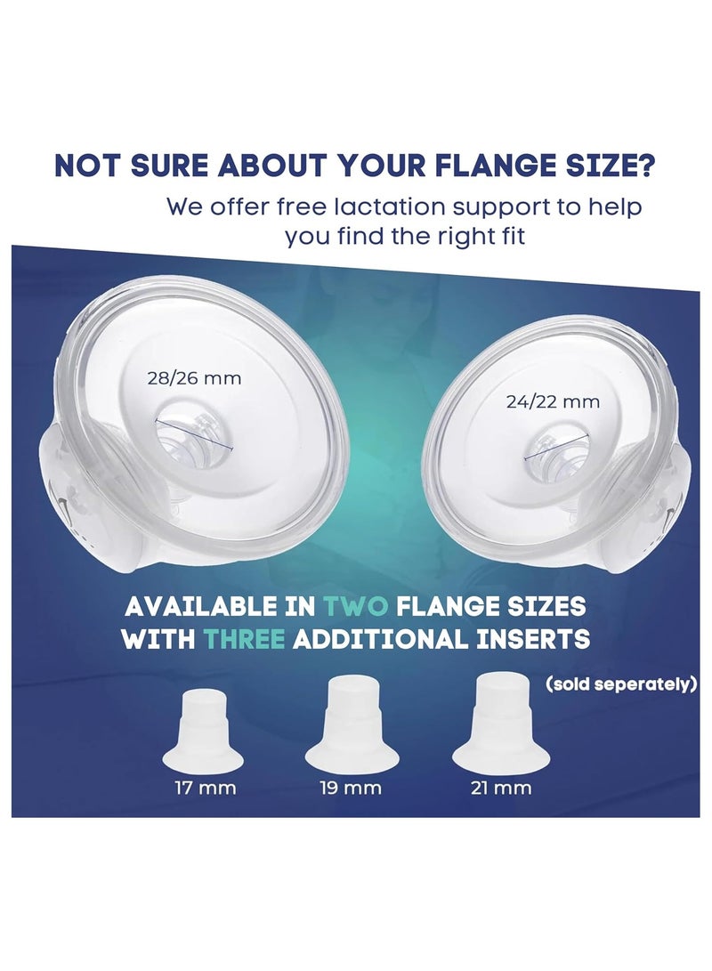 BabyBuddha Hands-Free Breast Pump Collection Cups, Wearable Breast Milk Collection Cups, Lightweight Reusable Pump Cups, 2-Pack (22–24mm) - Image 2