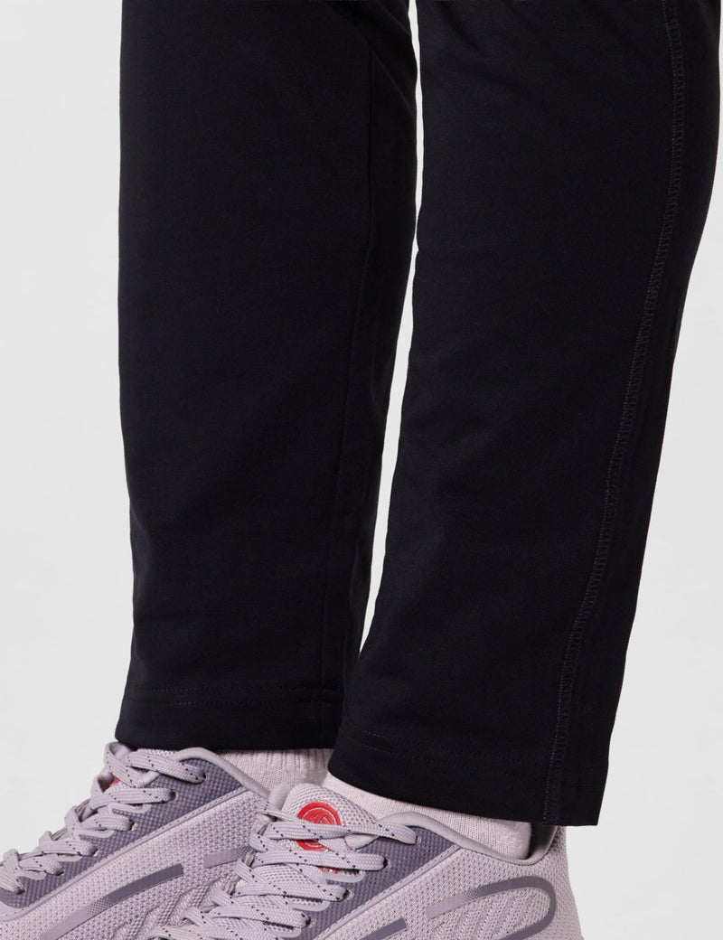Van Heusen Athleisure Men Regular Fit Mid Rise Trackpants - Cotton Rich - Smart Tech, Easy Stain Release, Anti Stat, Ultra Soft, Moisture Wicking_50052_Black_XL - Image 5