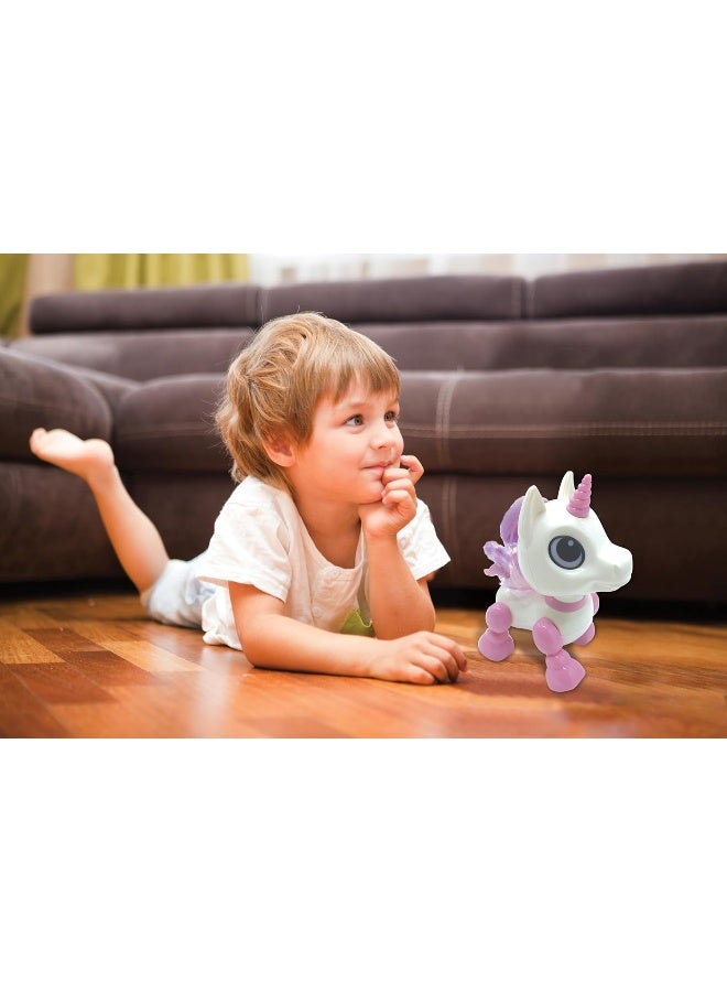 Lexibook Power Unicorn Mini ROB02UNI – My Little Interactive Robot Unicorn Toy with Sounds, Music, Light Effects, Voice Repeat Function, Sound Reaction Technology, Educational Smart STEM Toy for Girls, Battery Operated Magical Unicorn Robot Companion for Kids - Image 4