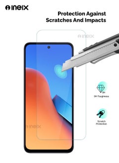 INEIX 3-PiecesTempered Glass Screen Protector For Xiaomi Redmi 12-Clear  - Image 4