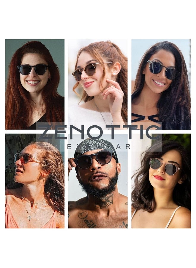 ZENOTTIC Vintage Round Polarized Sunglasses For Men Women Uv400 Protection Retro Sun Glasses - Image 3