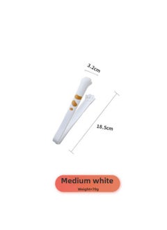 Silicone Food Clip Plastic Non-dirty Hands Snack Clip Cute Cat Claw Clip Kitchen High Temperature Food Clip Potato Chips Clip-Colour:♉♈Integrated Silicone/high Temperature Resistance (18cm) White Upgraded Model♉♈