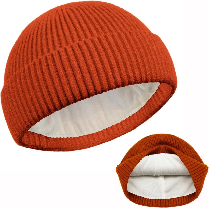Roybens Swag Wool Knit Cuff Short Fisherman Beanie for Men Women, Winter Warm Hats - Image 1