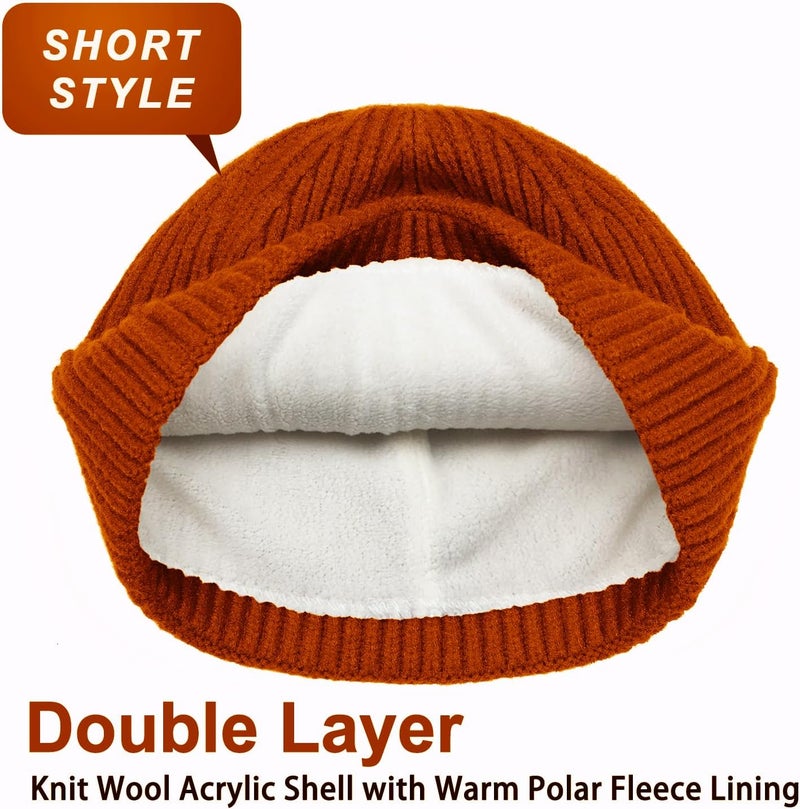 Roybens Swag Wool Knit Cuff Short Fisherman Beanie for Men Women, Winter Warm Hats - Image 2