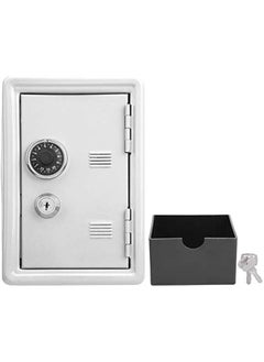 Kid's Bank Locker , Small Storage Box with Single Digit Combination Lock and Key, Mini Locker gy Bank with Pullable Change Storage Box for Kids Birthday Gift,